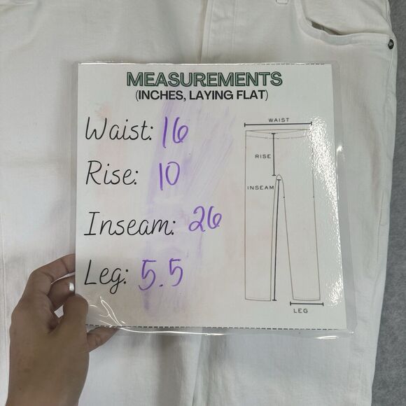 AGOLDE Riley High Rise Skinny Crop Denim Jeans White Filter Free‎ Womens Size 32 - Picture 6 of 16